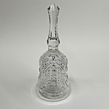 RCR Royal Crystal Rock Hand Cut 24% Lead Crystal Bell Etched Star Pattern Italy picture