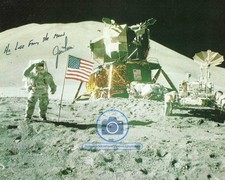 ASTRONAUT JAMES IRWIN SALUTING 