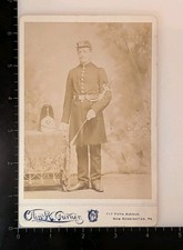 c1905 Knights of Pythias Uniform Rank Cabinet Card Sword Helmet New... picture