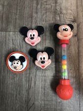 Disney Mickey Mouse Vintage Lot Ball Rattle Nightlight Flashlight Toy Covers B8 picture