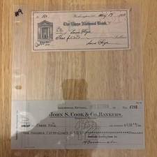 Lot of 2 antique bank receipts 1923 1925 picture