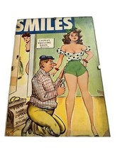 VINTAGE SMILES MAGAZINE MARCH 1958 HUMOR COMIC Glass Frame 5x7 Pinup picture