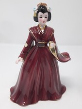 Napco Geisha Porcelain Figurine wine girl lady Japan vintage ceramic A2624 as-is picture