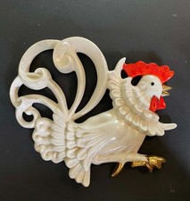 Napco Vintage Ceramic Rooster Wall Hanging Approximately 9