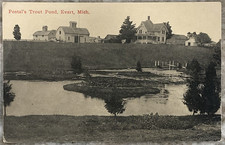 Postal's Trout Pond Evart Michigan 1918 DB Postcard B862 picture