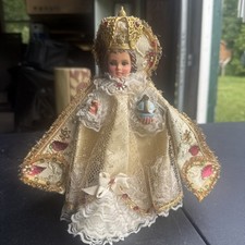 Vintage 1966 Columbia Statuary Infant Jesus Of Prague Chalkware Religious Icon picture