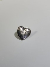 Heart Lapel Pin 1996 Vintage Danforth Pewter Signed picture