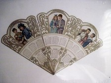Vintage 1904 Calendar Fan w/ Gorgeous Pictures of Victorian Boys & Girls * picture