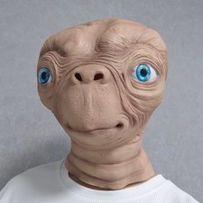 ET Alien Latex Mask Halloween Cosplay Horror Mask Realistic picture