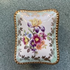 VINTAGE PM MARTINRODA PORCELAIN HAND PAINTED TRINKET BOX MADE IN GERMANY  picture