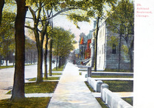 Pre 1906 ASHLAND BOULEVARD CHICAGO ILLINOIS UNPOSTED UNDIVIDED RARE POSTCARD picture
