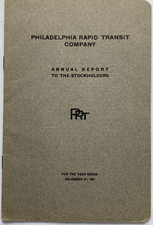 1921 Philadelphia Rapid Transit Company Annual Stockholders Report Booklet picture