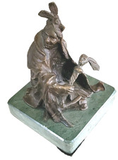 Carl Kauba (1865-1922) Seated Indian W/ Pipe Native American - Bronze Sculpture picture