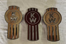 Set Of Three Vintage Kenworth Truck Hood And Grill Emblems picture