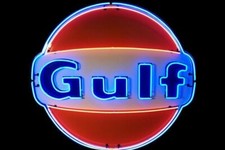 New Gulf Gasoline Motor Oil Neon Light Sign 24