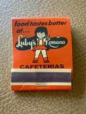 Vintage Luby’s Romano Cafeterias Matchbook c1967 Texas Complete picture