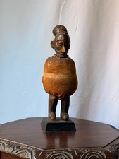 Yaka Power Figure Mbwoolo - DR Congo Wood Statue Medicine Bundle 14.5