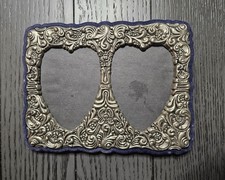 Vintage Two Heart Shaped Purple Picture Frame picture