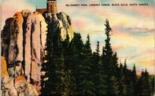 Harney Peak Lookout Tower, Black Hills, SD. Postcards unused 54303 picture