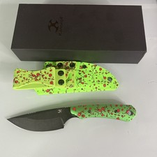 Kansept Knives Flank Fixed Blade Knife Green/RedZombie picture