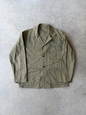 Vintage 40s USN N-4 Hbt Utility Military Men’s Chore Coat Size 46 Ww2 Green picture