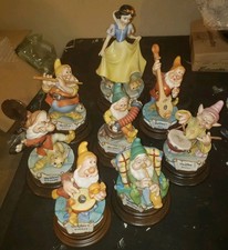 Disney Snow White 8 Figures Laurenz Capodimonte Disney w/ COA #61 set MUST READ picture