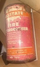 Vintage AllState (Sears) Wall Mounted Fire Extinguisher Can, No. 7975 picture