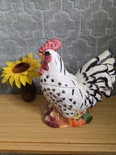 Vintage ROOSTER Black And White Candy ,Cookie Jar NICE DECOR CKA Brand  picture