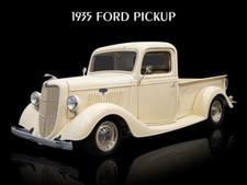 1935 Ford Hot Rod Pickup Truck  NEW Metal Sign: 12x16