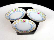 Nippon Japan Porcelain Pink Rose 3 Piece Antique 2 3/8