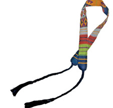 Vtg GUATEMALA Hand Woven Fabric Belt Sash Textile Art Native Small Boho Indie picture