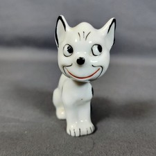 1960s Anthropomorphic Devilish Smiling Cat Bobble Head Nodder Japan Porcelain picture