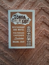 Vintage Tonga Lei Restaurant And Motel Malibu Calif. Full Matchbook Unstruck.  picture