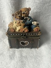 Bear Couple Collectable Keepsake Trinket Box Toy Chest Similar to Boyd's Bear picture
