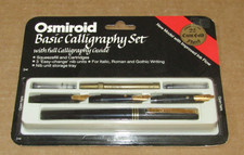Osmiroid Basic Calligraphy Set 22k gold plate 3 easy change nibs picture