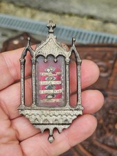 Antique 4 relic holder neo gothic frame saints wax seal religious art picture