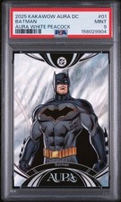 2025 KAKAWOW AURA DC BATMAN AURA WHITE PEACOCK /5 #1 PSA 9 picture