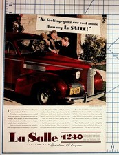 1939 La Salle Cadillac V-8 Engine Vintage Original Magazine Car Ad Automobile picture