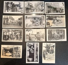 12 VTG Los Angeles RPPC Olvera Street & Casa De Adobe Post Cards Gilmore Lab picture