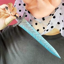 7/11inch Metal Elden Katana Anime Dark Moon Greatsword Ninja Knife Blade Gift picture
