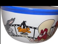 Looney Tunes fun Vintage 1996 Popcorn Bowl 10.5 x 6 Gossamer Daffy Tweety & More picture