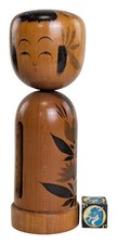 Creative Kokeshi Doll w/ Spinning Head & Slot Feature from Japan, 22cm, 8.66