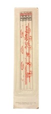 NOS Vintage Clifford 4 Set of Pencils w/ Erasers Scholastic Nostalgic Pencils picture