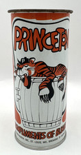 VTG Princeton Tigers Budweiser Beer Metal Can 1940's Orange Bank No Lid picture