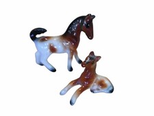 Set Of 2 Horse Figurines Bone China Taiwan picture