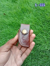 Custom Handmade Pocket Knife Miniature Leather Sheath / Holster / Case / X555 picture