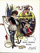Antique Italian American Fraternal Society~1918 Masked Ball Program~Philadelphia picture