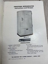 vtg FIRESTONE ELECTRIC REFRIGERATOR 1947 Instruction & Recipes Book picture