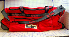 VINTAGE Marlboro Unlimited XL XTRA LRG Rolling Duffle Bag with Wheels 30