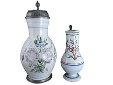 c1800 2 Antique Delft Lidded Jugs picture
